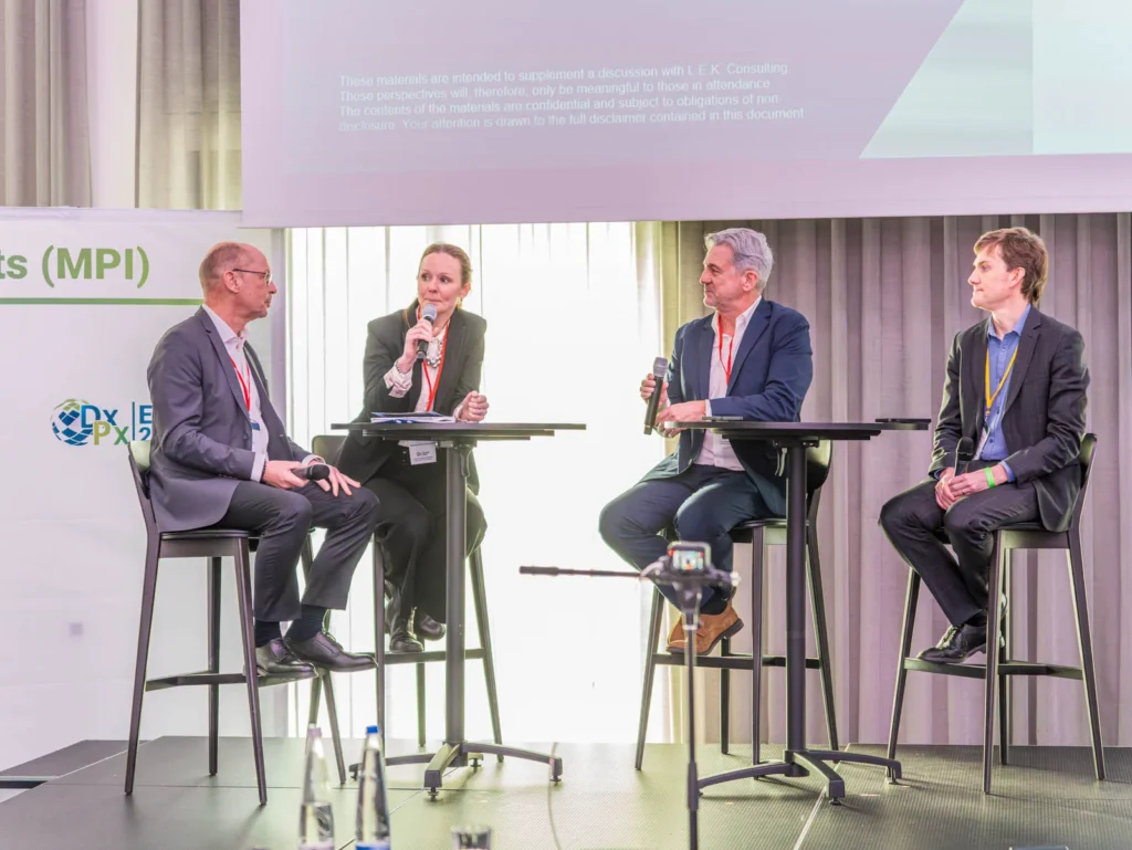 Miguel Oliveira participating in a panel discussion at DxPx Europe 2026 in Munich.
Image credit: Courtesy of DxPx Conferences (SLS Partnering GmbH).